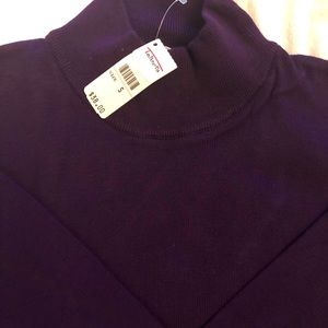 NWT Talbots 100% Cotton Small Mock Turtlenecks